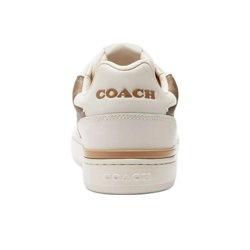 COACH Clip Low Top Skateboard Shoes Women's Brown-4