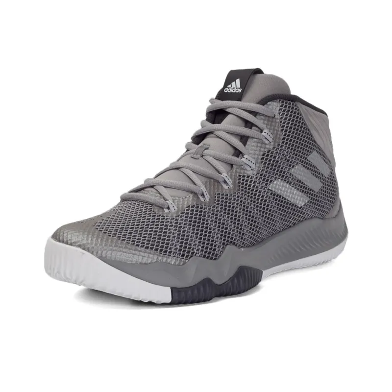 Adidas Crazy Hustle Anti-Slip Wear-Resistant High-Top Basketball Shoes Men's Gray-2