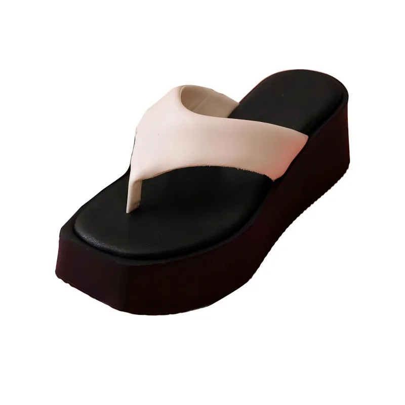 ALOHAS Slip-Resistant Flip Flops 6cm Women's White-0