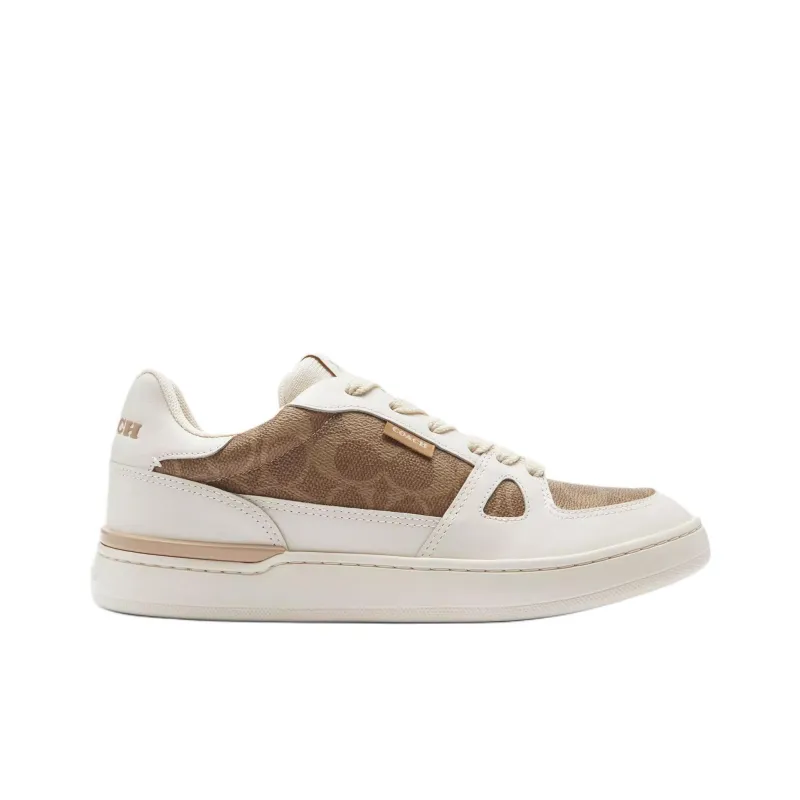 COACH Clip Low Top Skateboard Shoes Women's Brown-1
