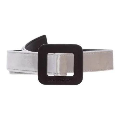 EMPORIO ARMANI Leather Leather Belts Women's Gray Width  3CM