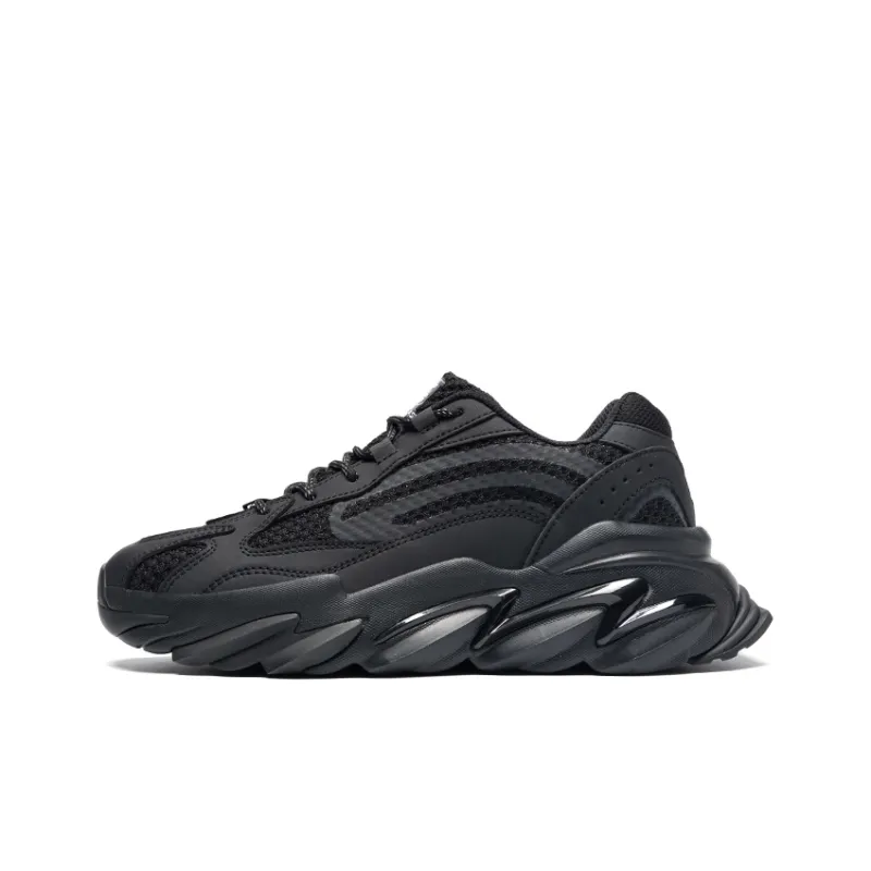 ZHR Black Warrior Cushioning Anti-Slip And Wear-Resistant Height Increasing Low-Top Chunky Sneakers Men's-0