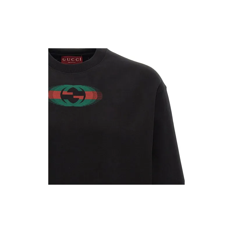 GUCCI Logo Printed Crewneck Sweatshirt-8