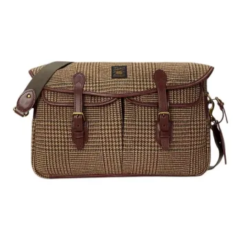 Polo Ralph Lauren Tweed Messenger Bag Shoulder Bag Crossbody Bag Men's Brown