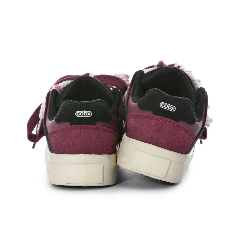 Cob Anti Slip And Wear Resistant Lightweight Low Top Skateboard Shoes Women's Red Black-4
