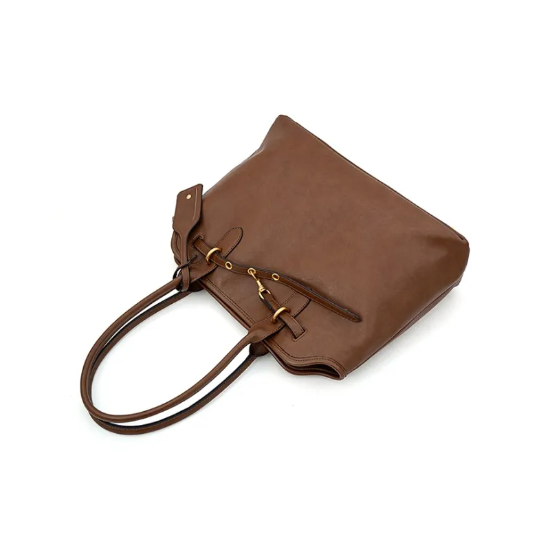 Vigno Synthetic Leather Tote Shoulder Bag Regular Women's Yellow Brown/Black/Coffee-15