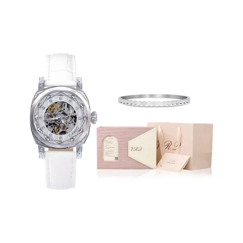 VRQ Athena Watch A6 Automatic Mechanical Movement Genuine Leather Strap Watch Women's Watch Cut Out Dial