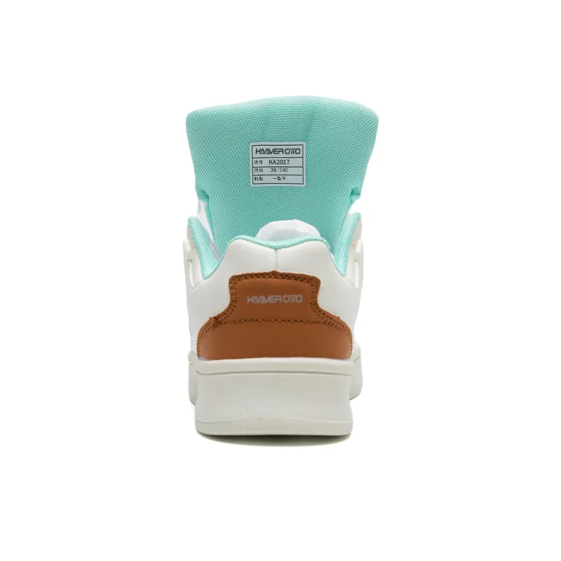 KAAVER OTTO Wear-Resistant Low-Top Skateboard Shoes Unisex White Blue-12