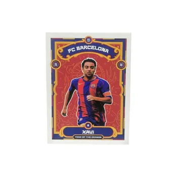 Topps Barça Team Card Dragon Year Team Card Spain Barça Barcelona Xavi Player Card Card Pass Through Sports Cards 1 Pc