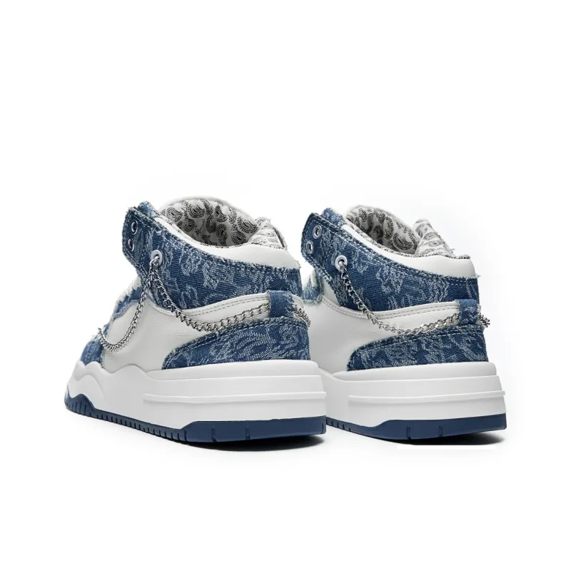 LAZY BONS Full Coverage Warm Anti Slip And Wear Resistant Breathable Height Increasing Mid Top Skateboard Shoes Unisex-5