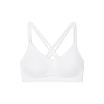 Victoria's Secret VSX VSX Elevate Strappy-Comfort Sports Bra /Vs White Bra Women's White