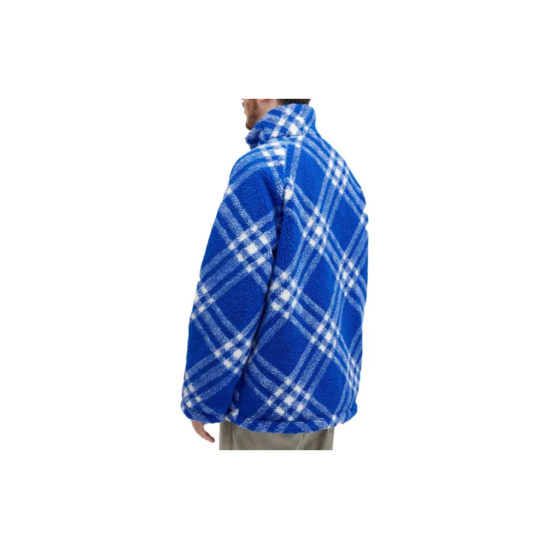 Burberry Check Pattern Fleece Jacket-4