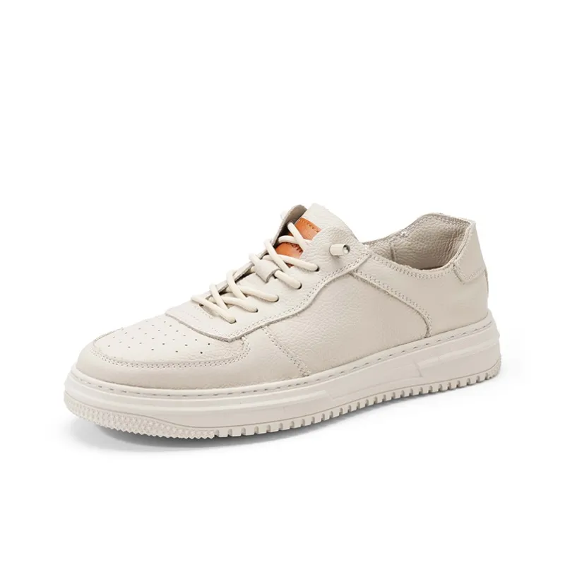 JOSINY Slip Resistant Low Top Stylish Skateboarding Shoes Men's Black Beige 2024-6