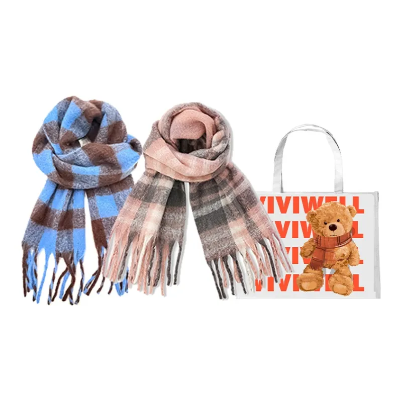 VIVIWELL Knit Scarves Unisex-24