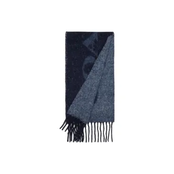COACH Alpaca Knit Scarves Unisex Blue