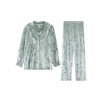 WANANNI Pajama Set Women's Cyan Green