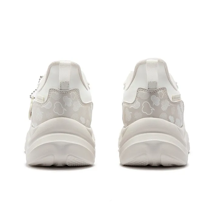 361° Linglong Series Anti Slip And Wear Resistant Warm Low Top Casual Shoes Women's White-3