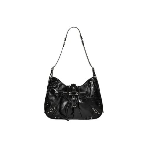 OTA PU Stud Shoulder Bag Crossbody Bag With Shoulder Strap Women's Black