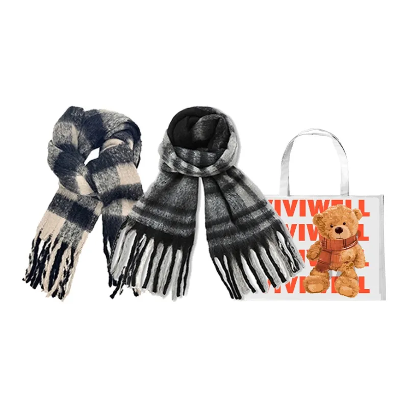 VIVIWELL Knit Scarves Unisex-20