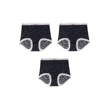 YIKELU Underpants Women's 3 Pack Tech Black