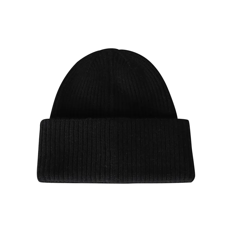 MaxMara Logo Embroidered Ribbed Beanie-1