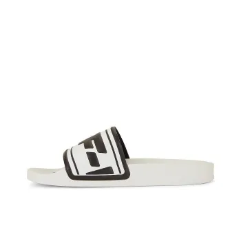 OFF WHITE Abrasion Resistant Slide Slippers Women's White Black