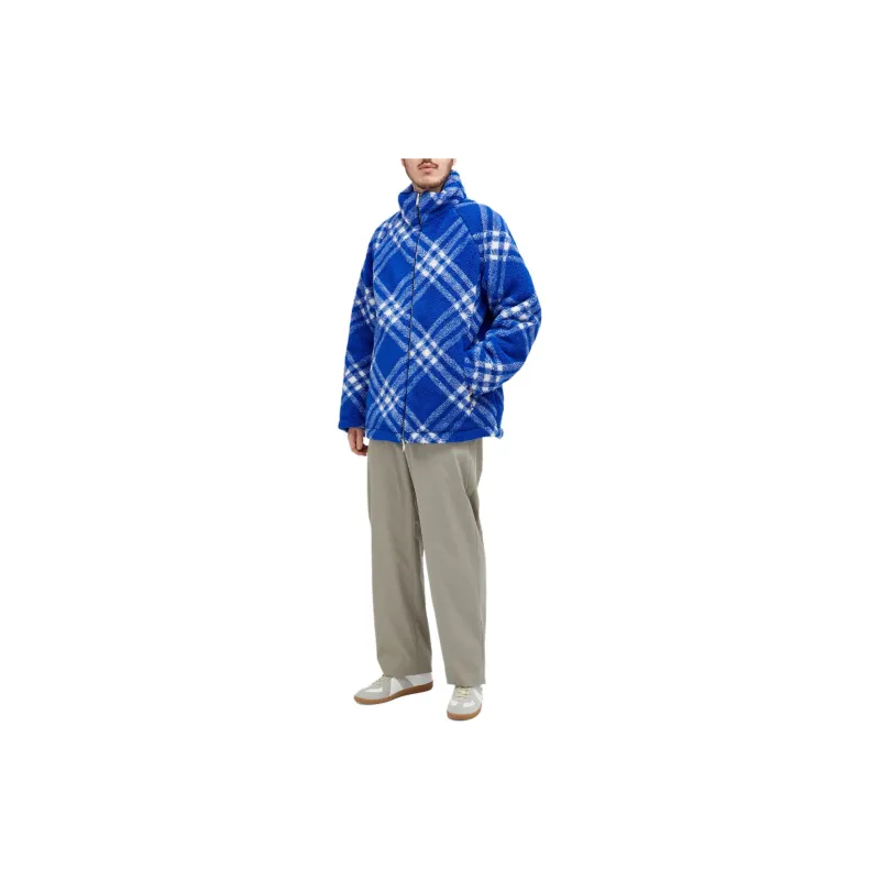 Burberry Check Pattern Fleece Jacket-6