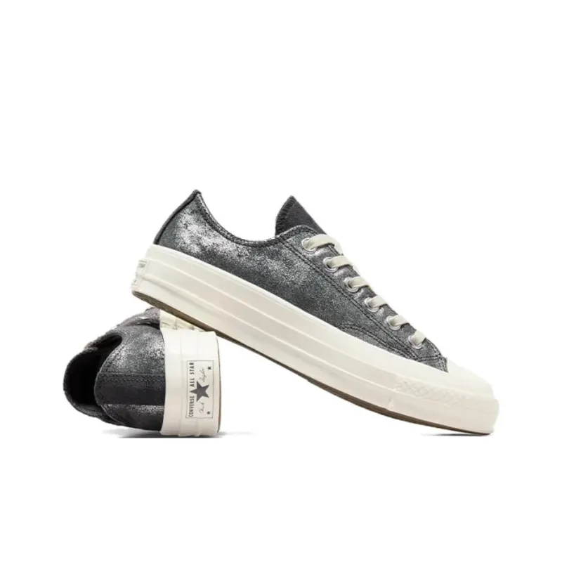 Chuck 70 Converse Low 'Suede Shimmer Vamp Pyre Black' Women's-3