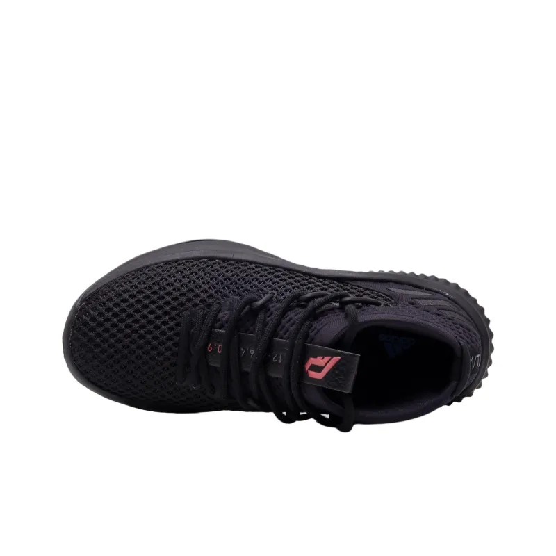 Adidas D Lillard 4 Anti Slip Wear Resistant Mid Top Basketball Shoes Unisex Black-1