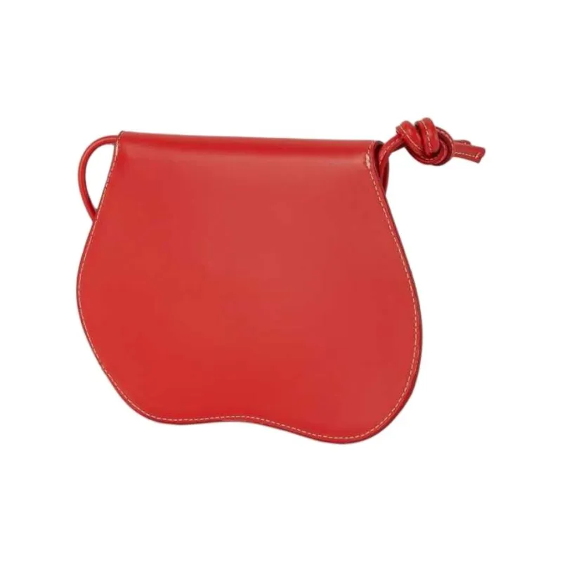 Little Liffner Calfskin Leather Shoulder Bag Medium Size Women's Red-1