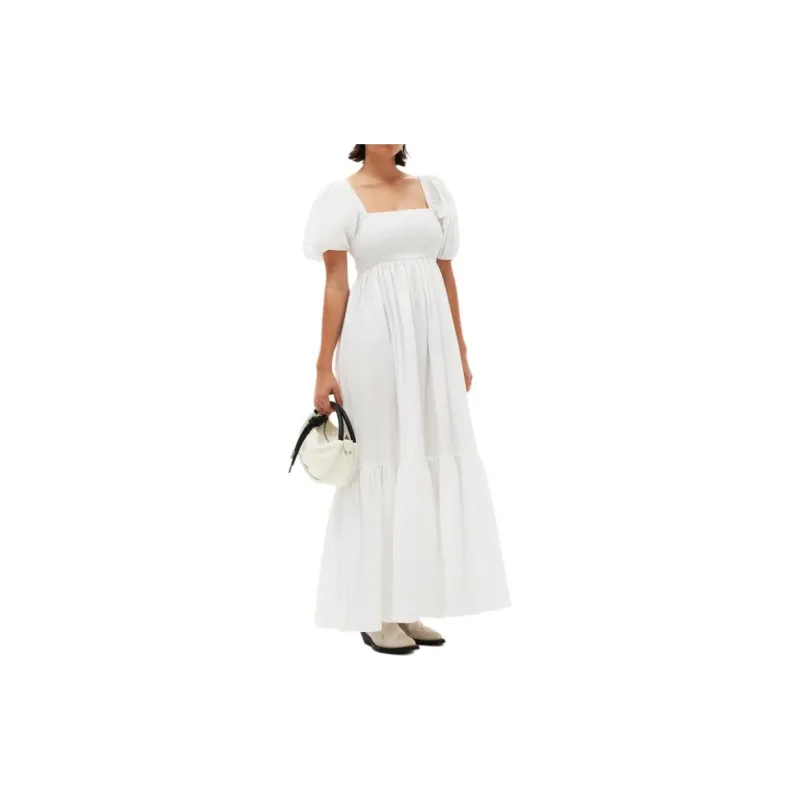 GANNI Puff sleeve Organic Cotton Dress-2
