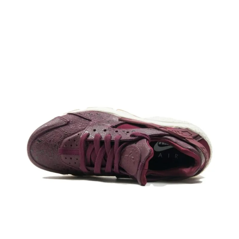 Nike Air Huarache Run Anti Slip Wear Resistant Low Top Running Shoes Unisex Red Brown-2