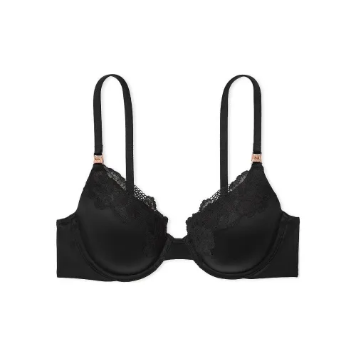Victoria's Secret Body By Victoria Lightly Lined Full-Coverage Lace-Trim/B Bra Women's Black