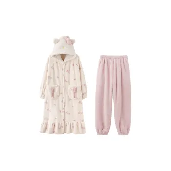 MIOJUER Pajama Set Women's Ecru