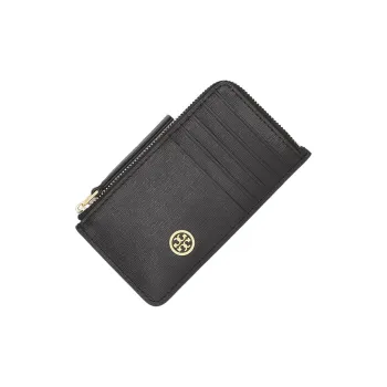 TORY BURCH Robinson Leather Wallet Women's Black