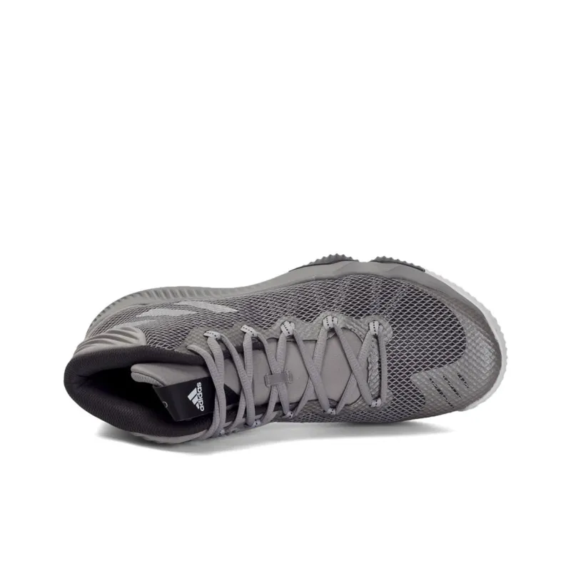Adidas Crazy Hustle Anti-Slip Wear-Resistant High-Top Basketball Shoes Men's Gray-3