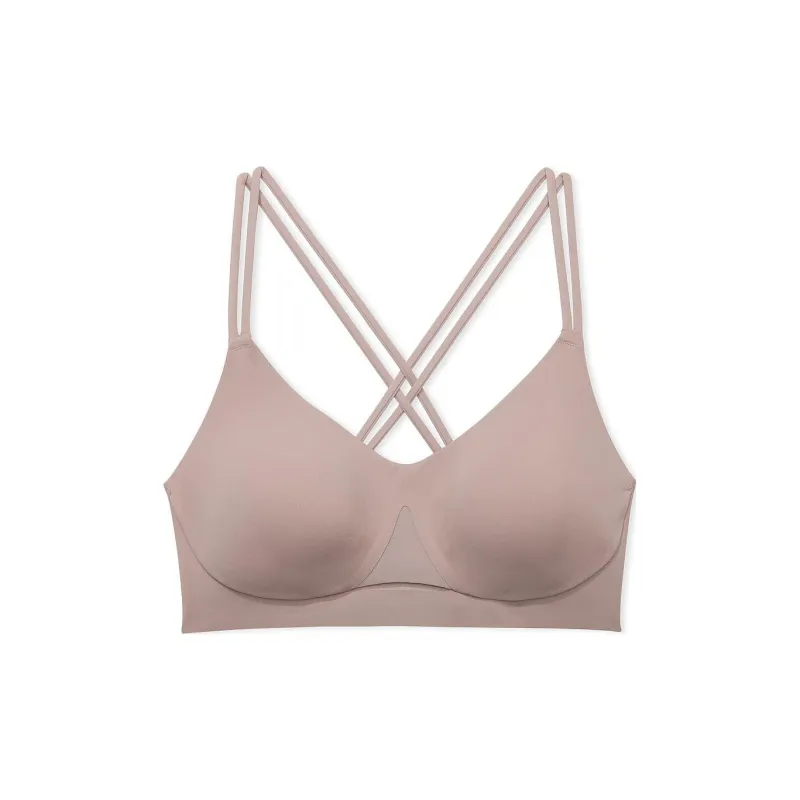 Victoria's Secret VSX VSX Elevate Strappy-Comfort Sports Bra /Bare Taupe Bra Women's Taupe-0