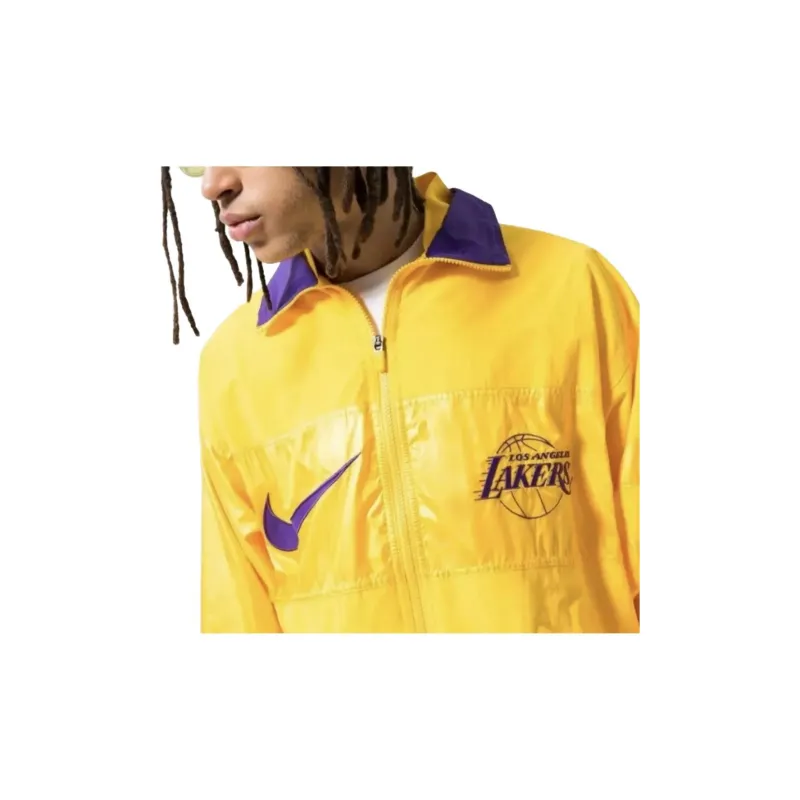 Nike NBA Collaboration Jackets Coats Los Angeles Lakers Men's Gold-4