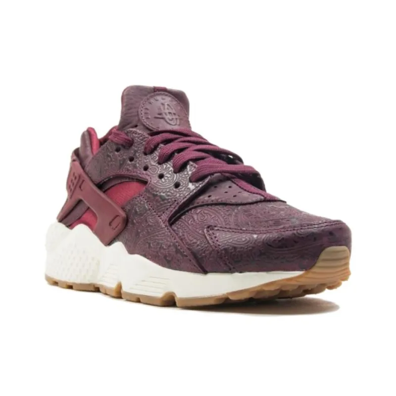 Nike Air Huarache Run Anti Slip Wear Resistant Low Top Running Shoes Unisex Red Brown-1