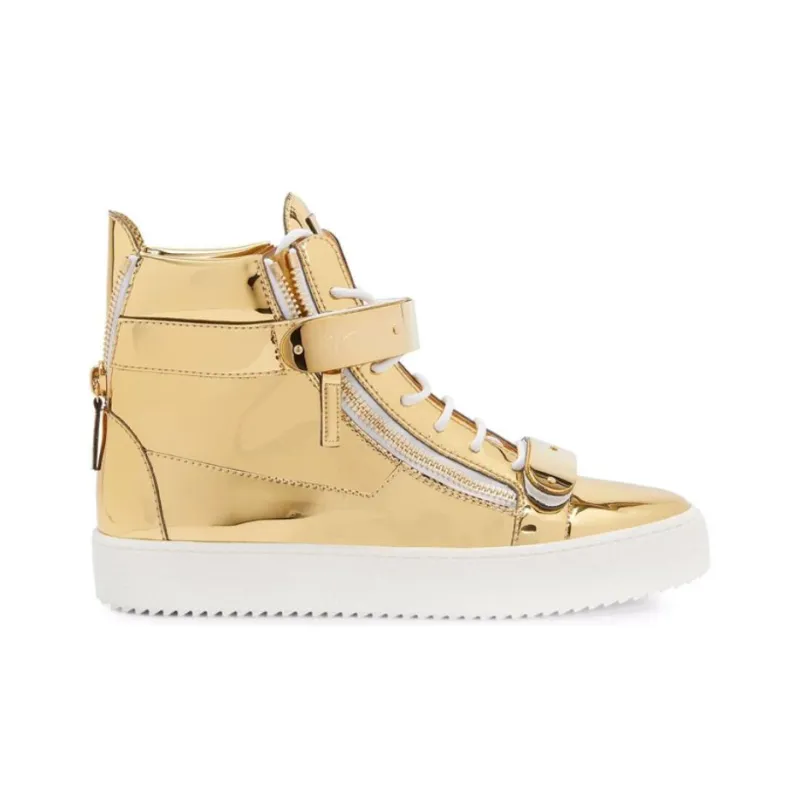 Giuseppe Zanotti/GZ Coby High Top Skateboard Shoes Men's Gold-1