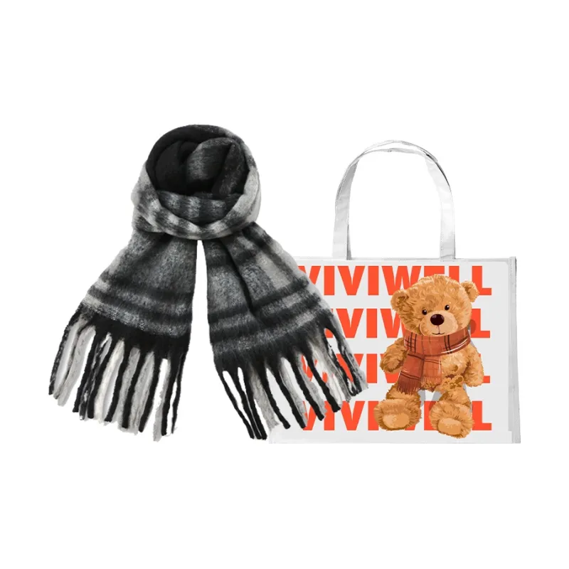 VIVIWELL Knit Scarves Unisex-6