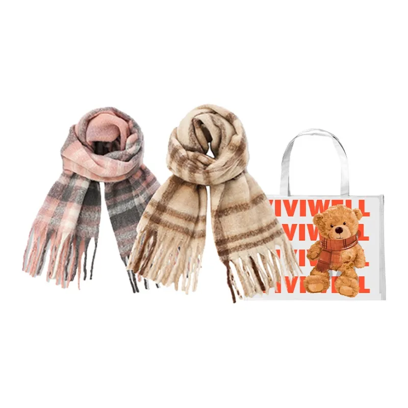 VIVIWELL Knit Scarves Unisex-28