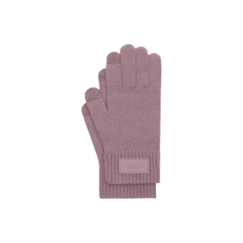 COACH Milu Wool Knit Gloves Unisex Pink