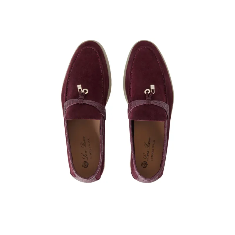 Loro Piana Summer Charms Walk Loafers Women's Fuchsia-4