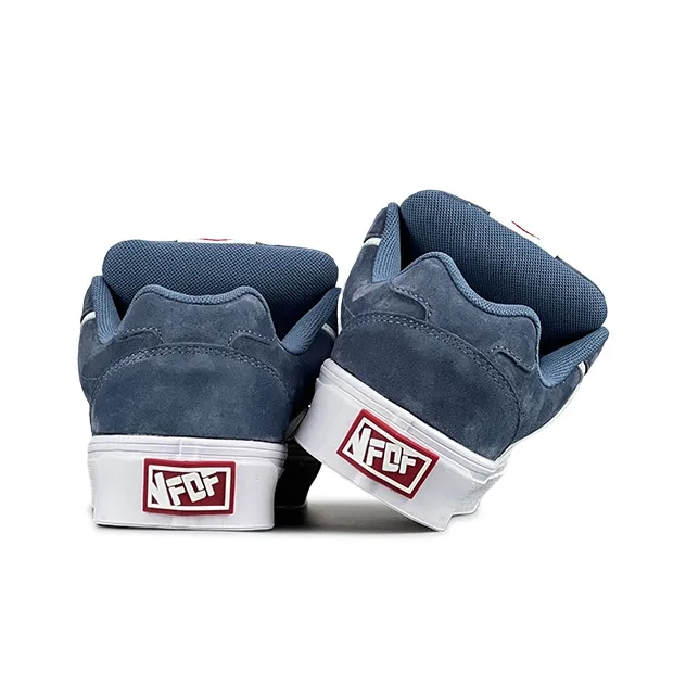VFDF Puffy Shoes Anti Slip Wear Resistant Low Top Skateboard Shoes Unisex Sea Blue White-4