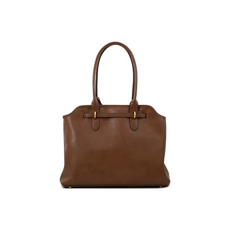 Vigno Synthetic Leather Tote Shoulder Bag Regular Women's Yellow Brown/Black/Coffee-18