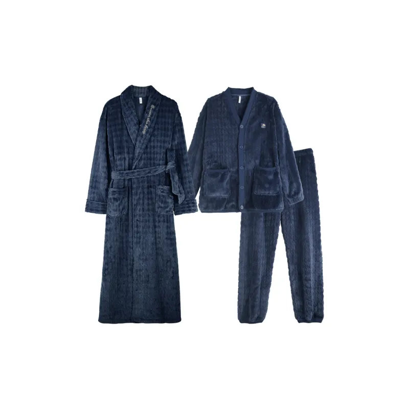 Xuan Liang Pajama Set Men's Royal Blue-0