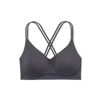 Victoria's Secret VSX VSX Elevate Strappy-Comfort Sports Bra /Grey Ony Bra Women's Gray Agate