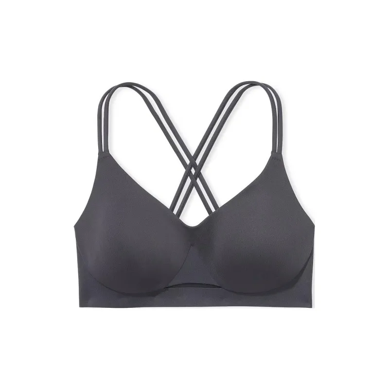 Victoria's Secret VSX VSX Elevate Strappy-Comfort Sports Bra /Grey Ony Bra Women's Gray Agate-0