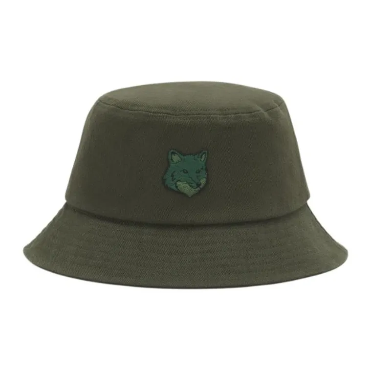 Maison Kitsune Bold Fox Head Patch Bucket Hat-0